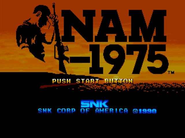 Nam 1975 title screen for Neo Geo CD